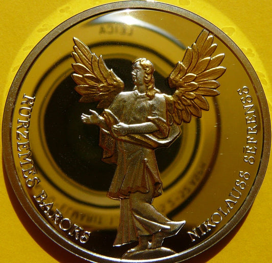 5 EURO ŁOTWA 2014 BAROK KURLANDZKI ZŁOCONA PROOF