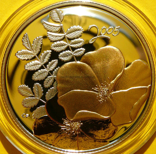 50 CENT KANADA 2005 KWIATY FLORA ZŁOTA RÓŻA
