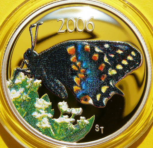50 CENTÓW KANADA 2006 PAPILIO BREVICAUDA MOTYL KOLOR