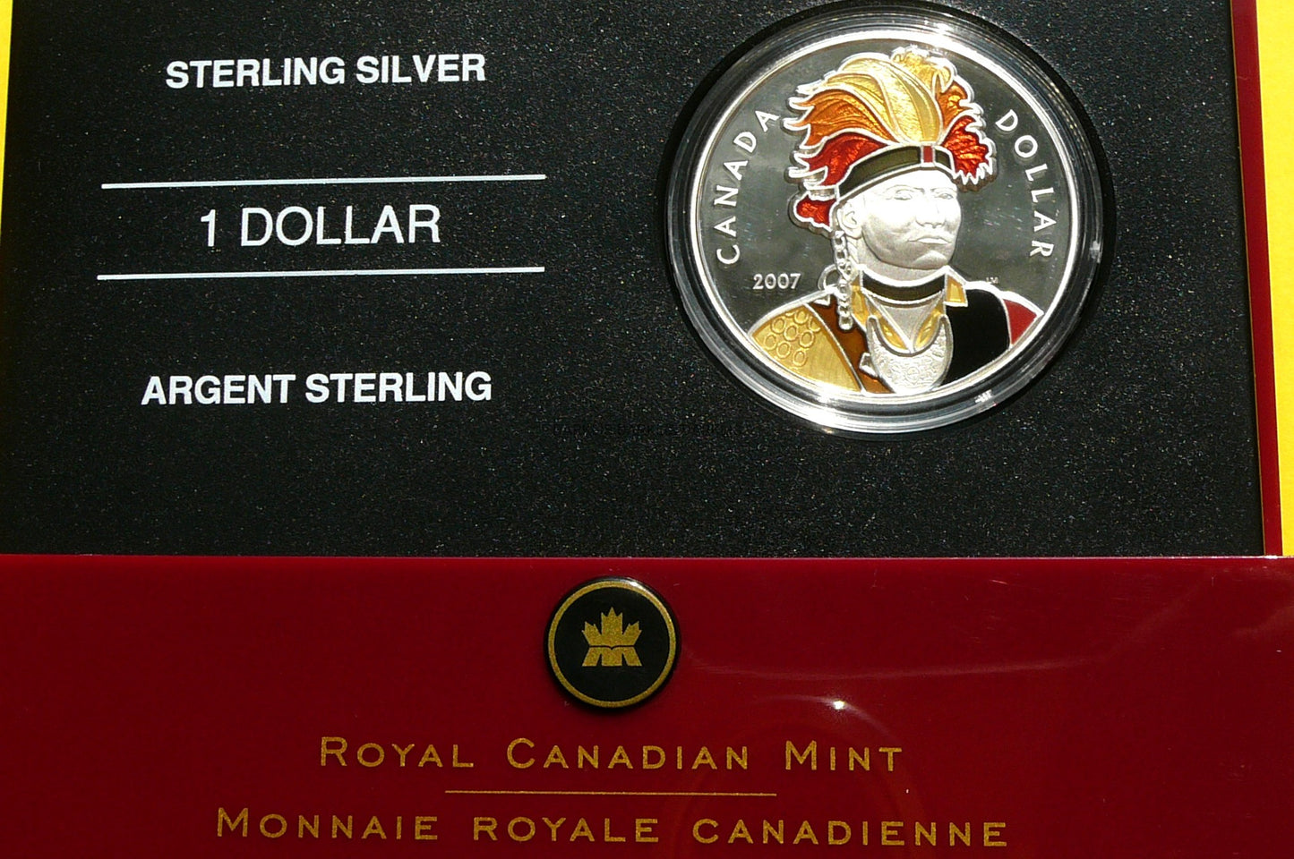 1$ KANADA 2007 INDIANIN THAYENDANEGEA KOLOR RZADKA