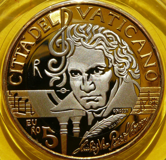 5 EURO WATYKAN 2020 LUDWIG VAN BEETHOVEN PROOF RZADKA