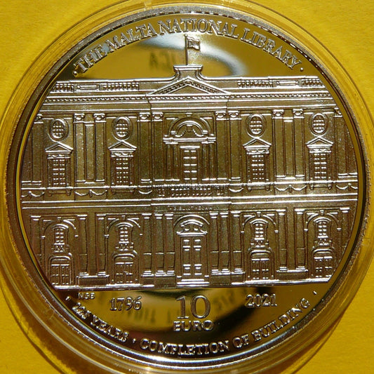 10 EURO MALTA 2021 BIBLIOTEKA NARODOWA MALTY RZADKA