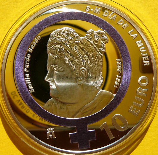 10 EURO HISZPANIA 2021 EMILIA PARDO BAZAN DZIEŃ KOBIET