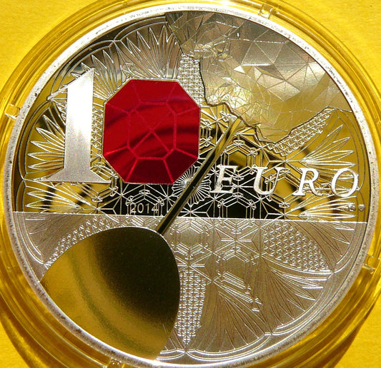 10 EURO FRANCJA 2014 25 LECIE HUTY SZKŁA BACCARAT CRYSTAL