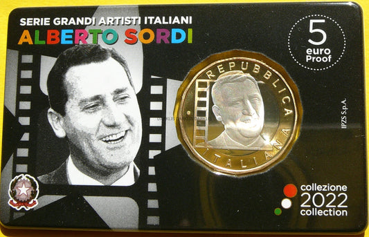 5 EURO WŁOCHY 2022 ALBERTO SORDI WIELCY WŁOSCY ARTYŚCI