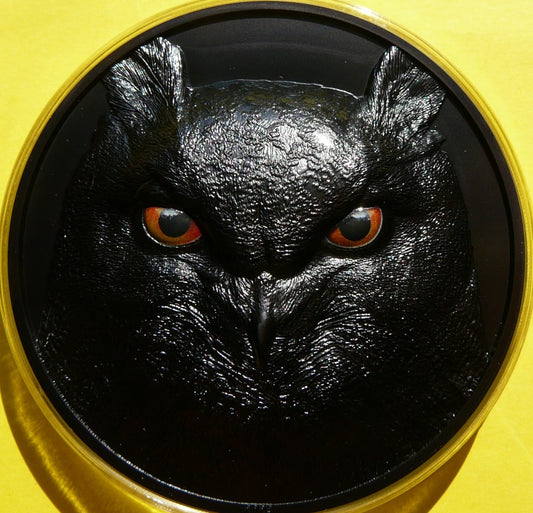 25$ PALAU 2023 EAGLE OWL HUNTERS BY NIGHT 1/2 Kg