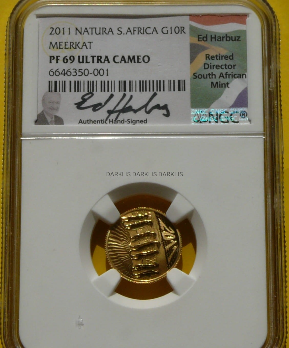 10 RAND RPA 2011 SURYKATKI MEERKAT NGC ZŁOTO PF69