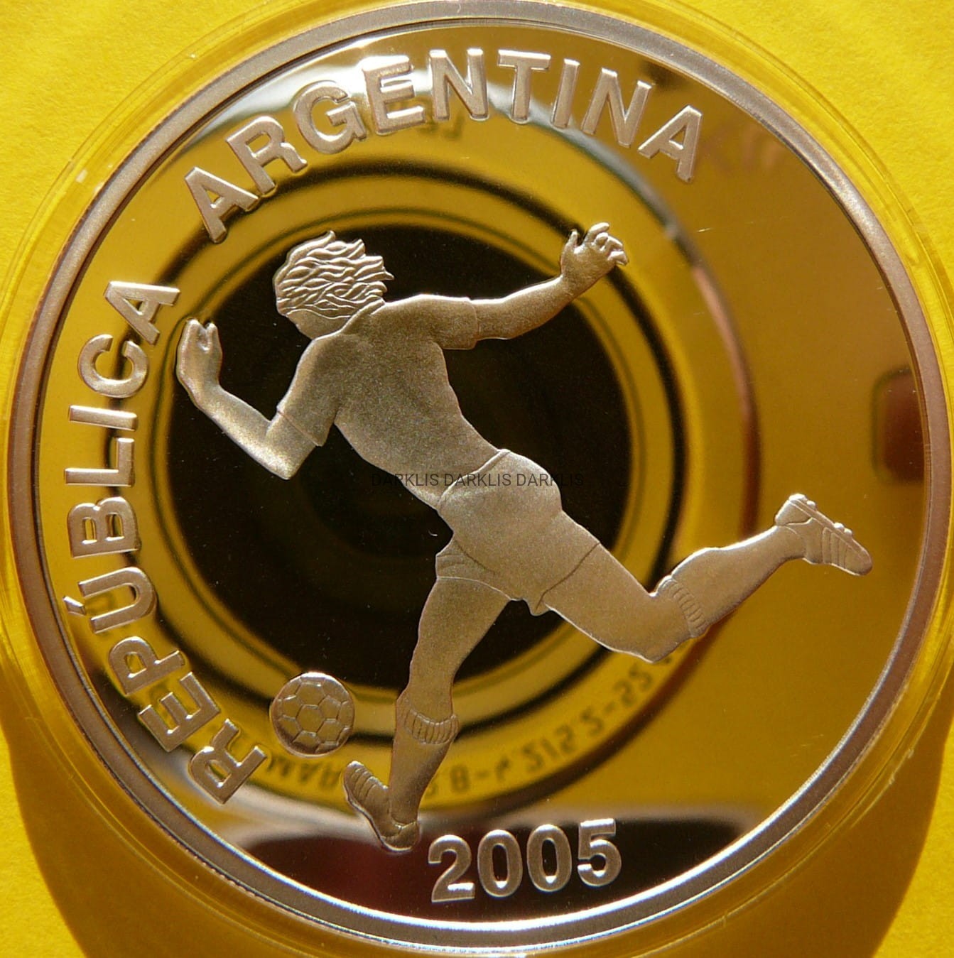 5 PESO ARGENTYNA 2005 FIFA PIŁKA NOŻNA MUNDIAL RZADKA