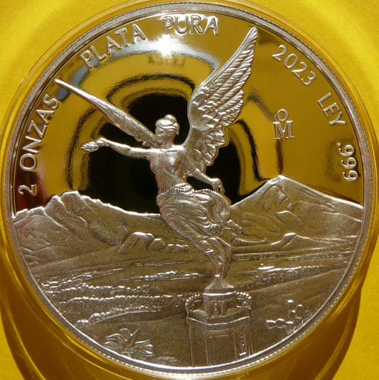 2 ONZAS PLATA PURA MEKSYK 2023 BOGINI LIBERTAD PROOF