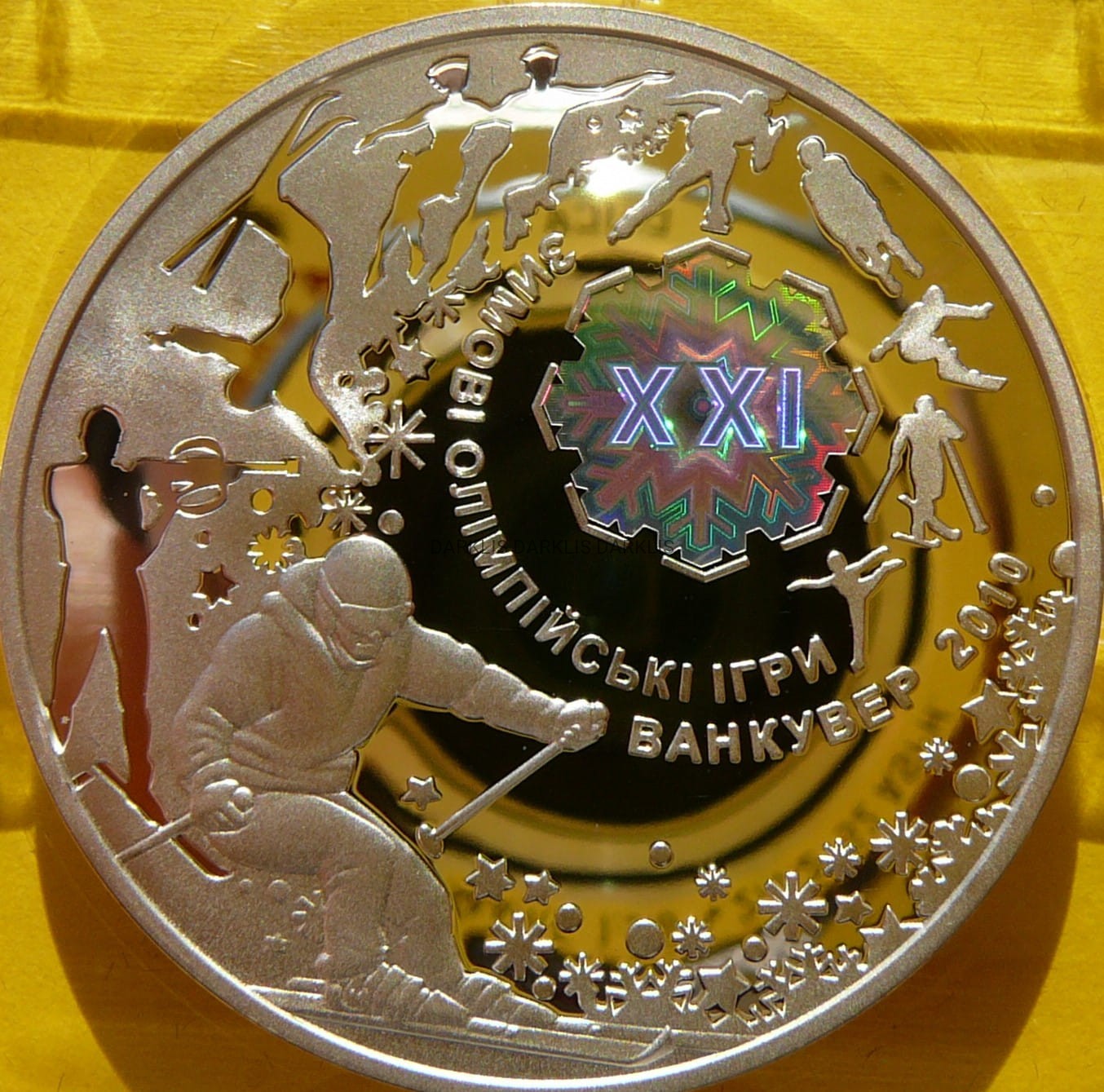 10 HRYWIEN UKRAINA 2010 OLIMPIADA VANCOUVER HOLOGRAM