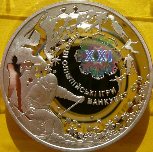 10 HRYWIEN UKRAINA 2010 OLIMPIADA VANCOUVER HOLOGRAM