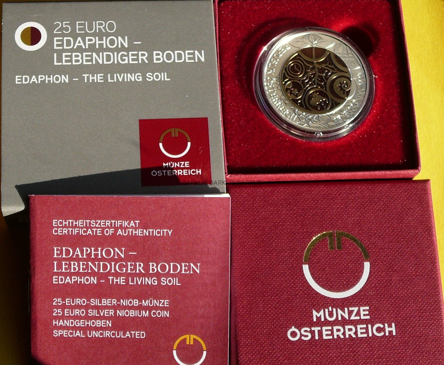 25 EURO AUSTRIA 2024 EDAFON ŻYCIE W GLEBIE Ag + NIOB