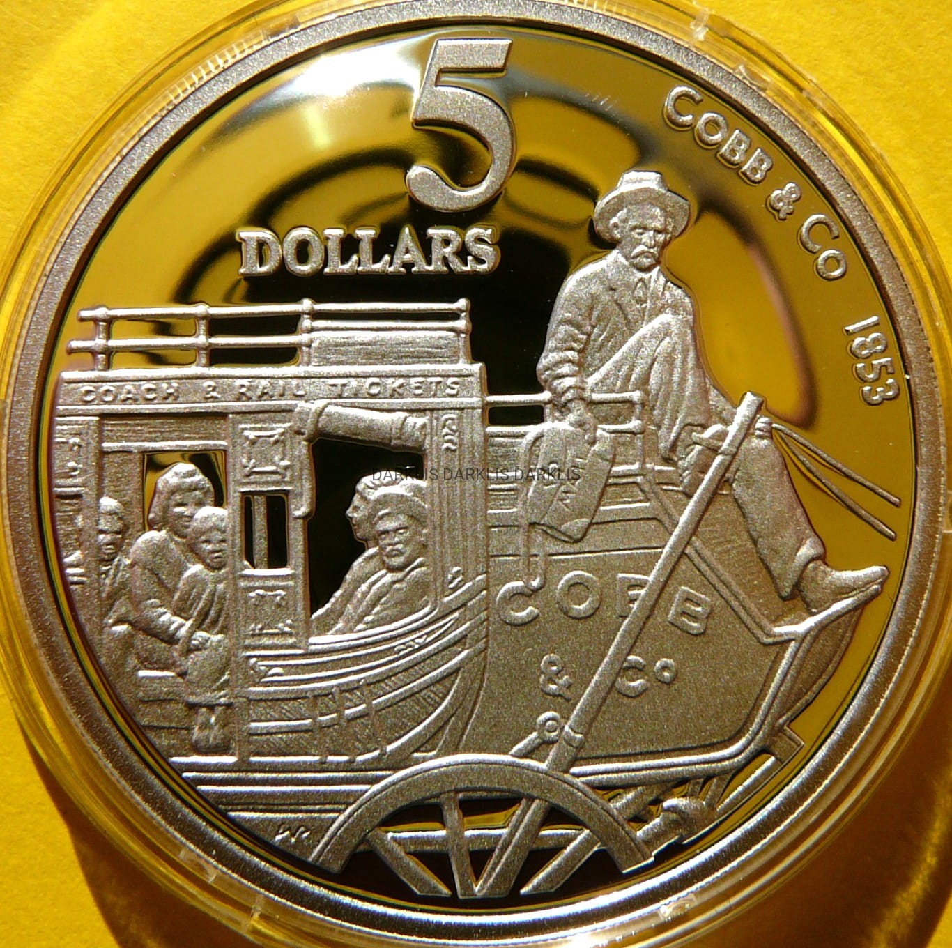 5$ AUSTRALIA 1995 COOB&CO DYLIŻANS HISTORIA AUSTRALII