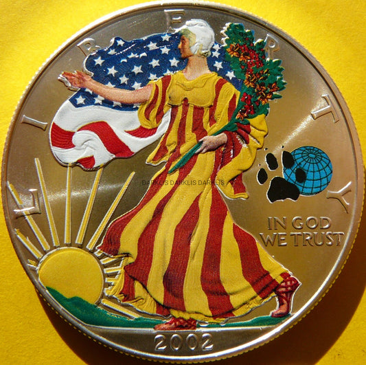 1$ USA 2002 BOGINI LIBERTY ŚWIATOWY DZIEŃ ZWIERZĄT KOLOR