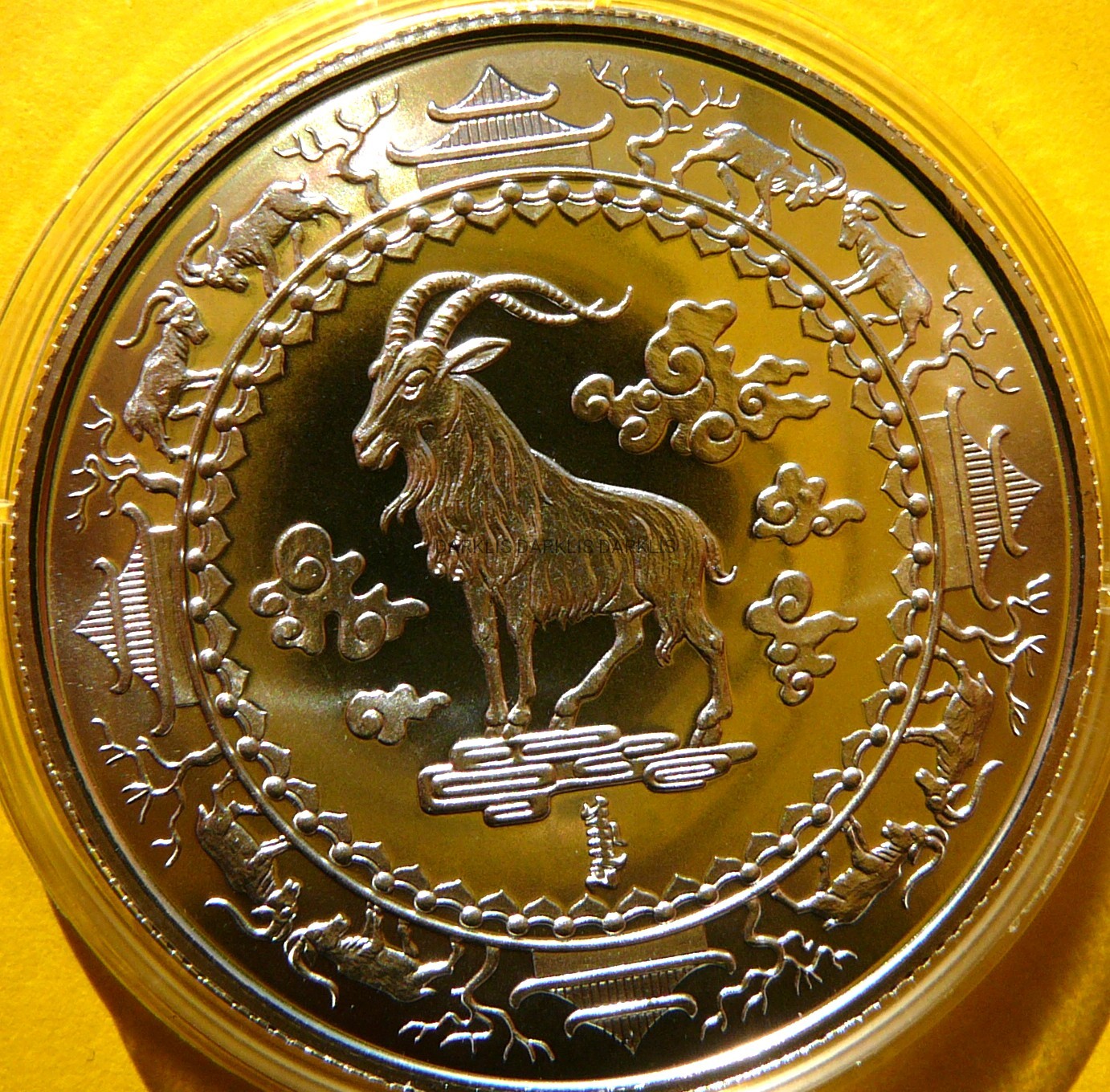 500 TUGRIK MONGOLIA 2003 KOZIOROŻEC ROK KOZY ZODIAK CHIŃSKI