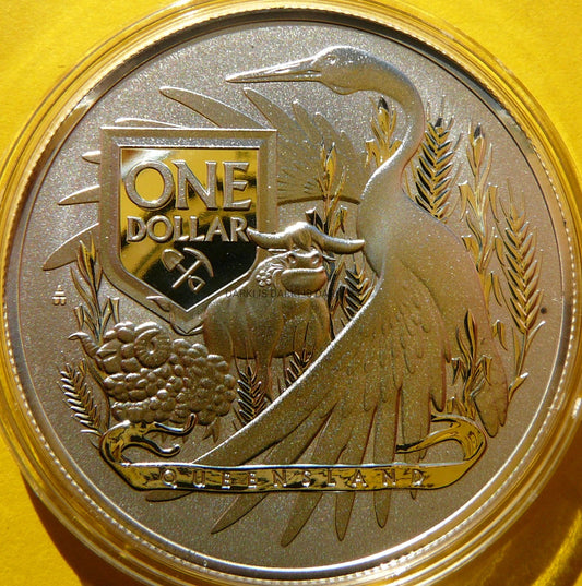1$ AUSTRALIA 2023 JELEŃ CZAPLA HERB AUSTRALII QUEENSLAND
