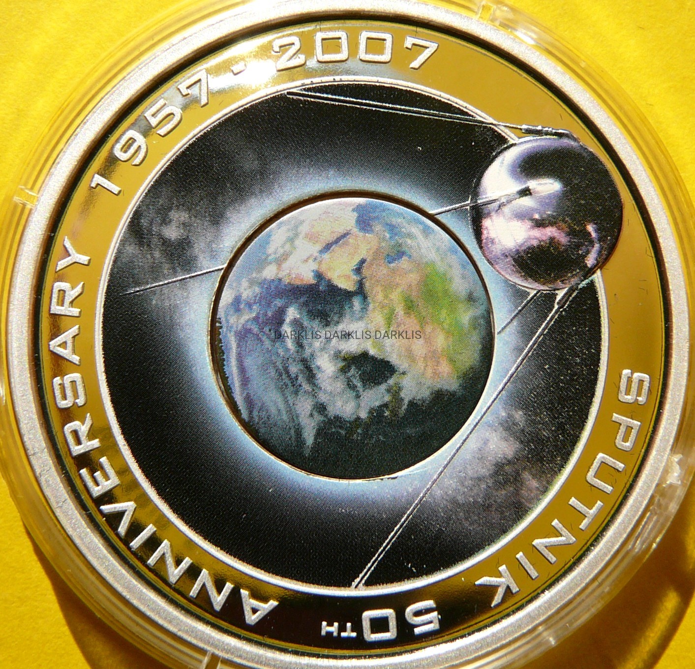 1$ COOK 2007 SPUTNIK SZTUCZNY SATELITA ZIEMI KOLOR