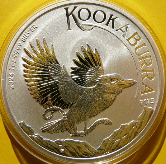 1$ AUSTRALIA 2024 PTAK KOOKABURRA SREBRO 999 UNCJA