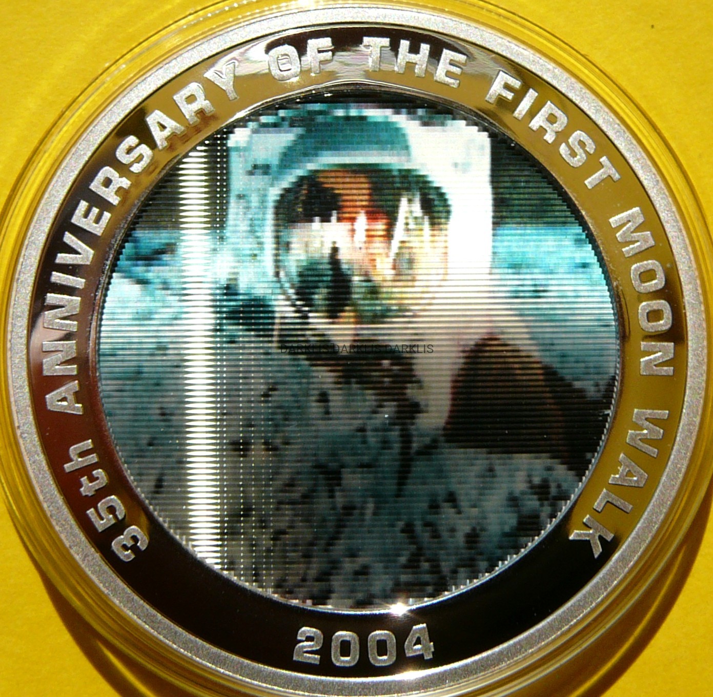 1$ AUSTRALIA 2004 PIERWSZY SPACER KSIĘŻYCOWY HOLOGRAM