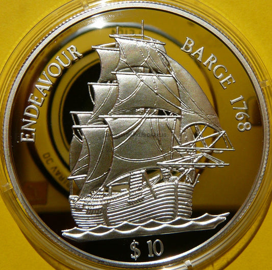 10$ FIJI 1998 ŻAGLOWIEC ENDEAVOUR SREBRO UNCJA
