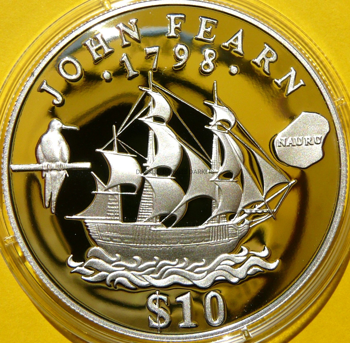 10$ NAURU 1994 ŻAGLOWIEC JOHN FEARN RZADKA