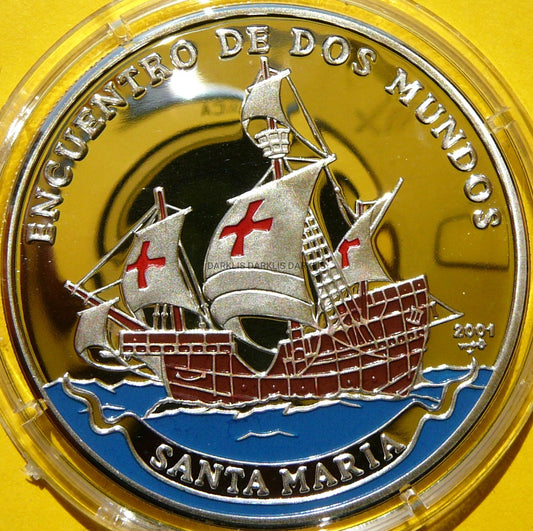 10 PESOS KUBA 2001 ŻAGLOWIEC SANTA MARIA RZADKA!!!