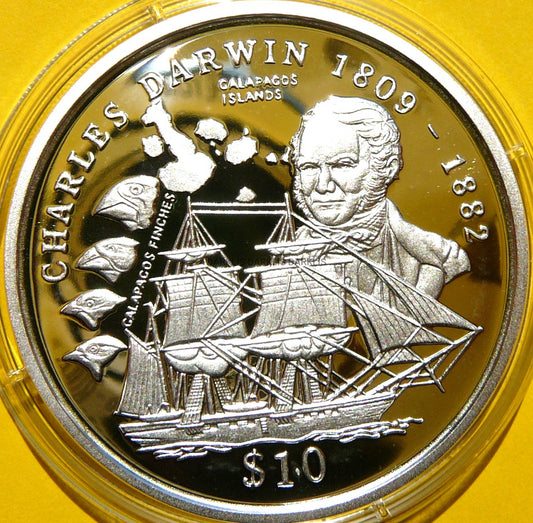10$ SIERRA LEONE 1999 ŻAGLOWIEC WYPRAWA KAROLA DARWINA