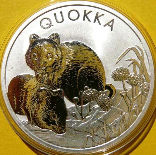 1$ AUSTRALIA 2022 QUOKKA SSAK KANGUROWATY Ag Oz
