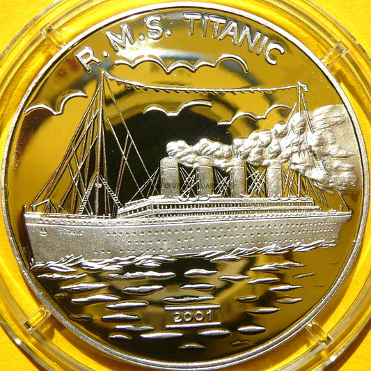 5 WON KOREA 2001 STATEK R.M.S TITANIC RZADKA