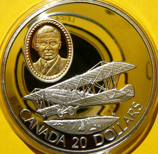 20$ KANADA 1992 SAMOLOT CURTISS JN-4 JENNY LOTNICTWO