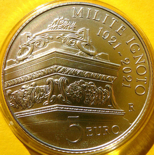 5 EURO WŁOCHY 2021 100 LAT GROBU NIEZNANEGO ŻOŁNIERZA