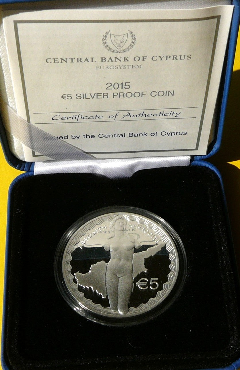 5 EURO CYPR 2015 AFRODYTA GRECKA BOGINI MIŁOŚCI