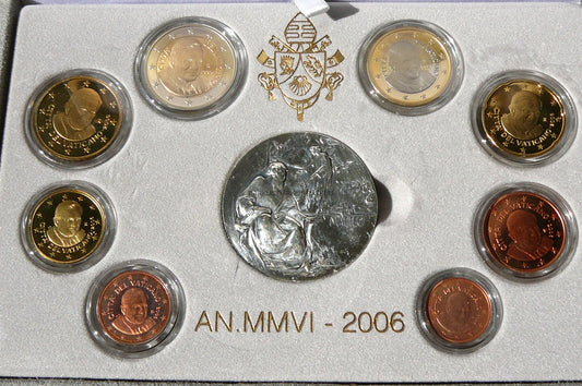 KMS EURO WATYKAN 2006 BENEDYKT XVI PROOF +MEDAL Ag