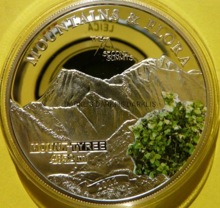 5$ PALAU ANTARKTYDA MOUNT TYREE GÓRY KWIATY Ag +CE