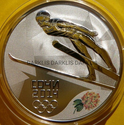 3 RUBLE ROSJA 2014 SKOKI NARCIARSKIE OLIMPIADA SOCZI