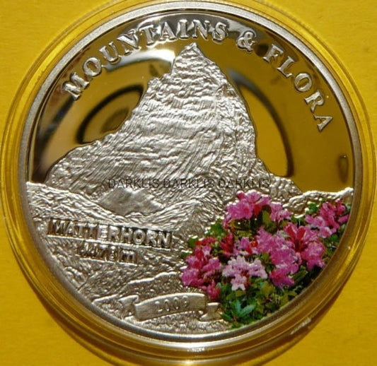 5$ PALAU 2009 SZCZYT MATTERHORN GÓRY KWIATY Ag