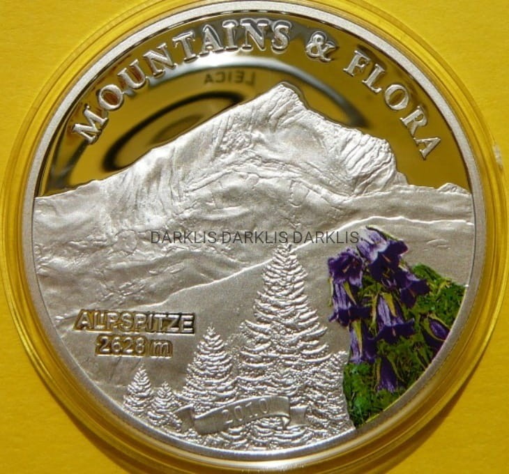 5$ PALAU ALPY BAWARIA ALPSPITZE GÓRY KWIATY Ag +CE