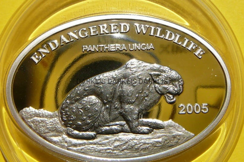 500 TUGRIK MONGOLIA 2005 IRBIS ŚNIEŻNY Ag RZADKA