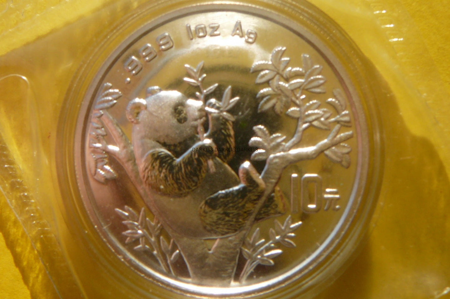 10 YUAN CHINY 1995 PANDA WIELKA Ag 999 Oz MENNICZA