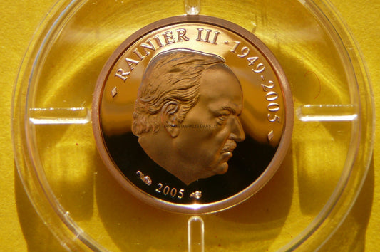 10 EURO MONACO 2005 ŚMIERĆ RAINIERA III ZŁOTO +CER