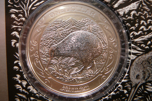 1$ NOWA ZELANDIA 2019 KIWI SREBRO 999 UNCJA RZADKA