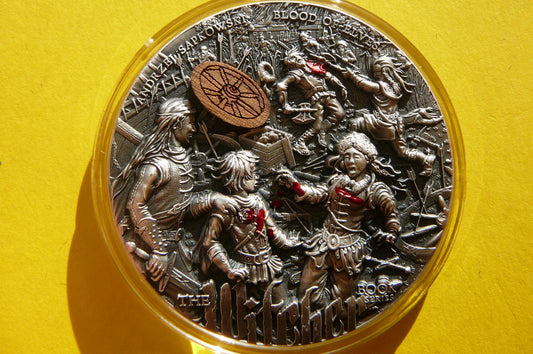 5$ NIUE 2021 - KREW ELFÓW WIEDŹMIN Ag 999 2Oz