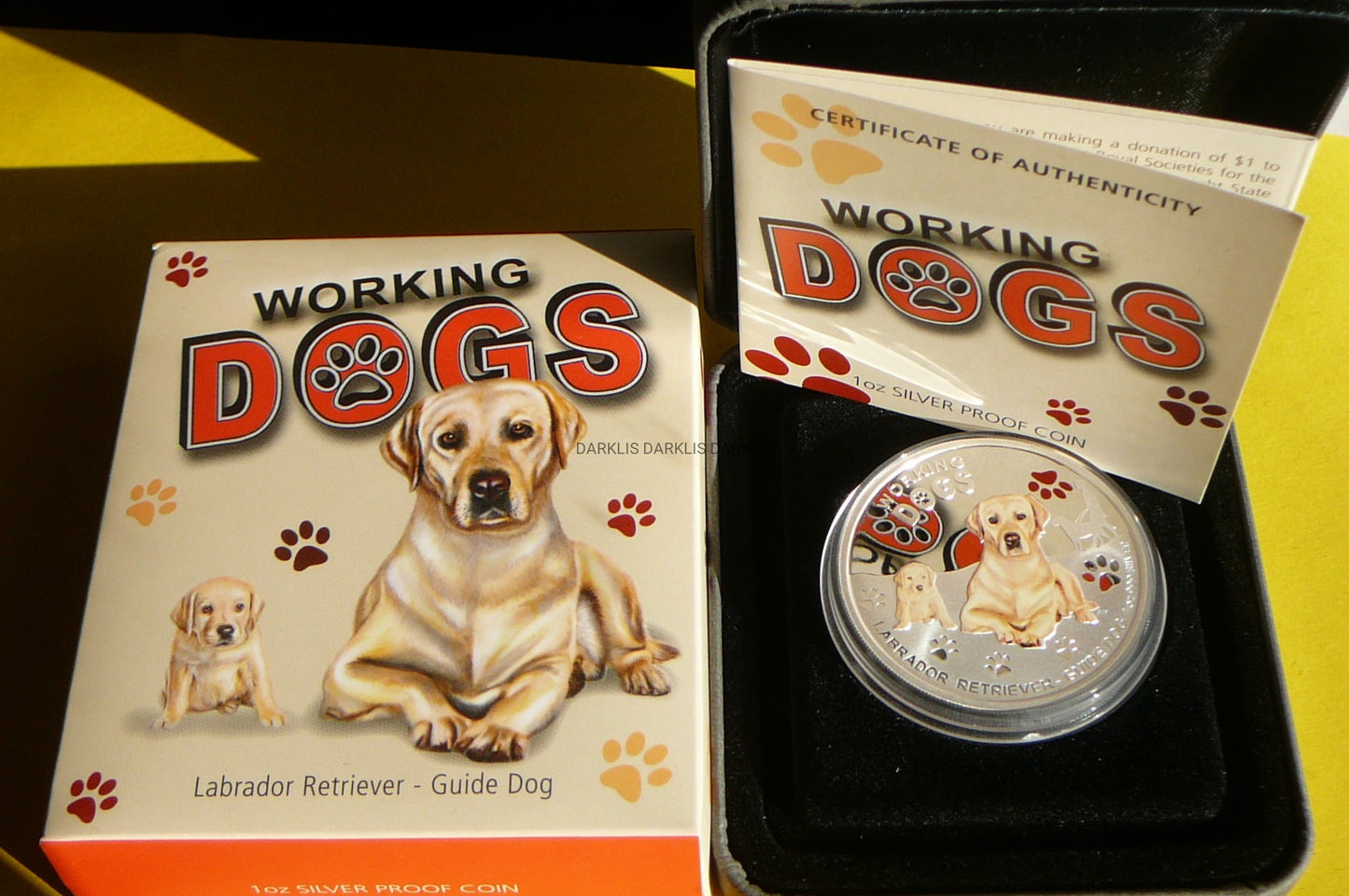 1$ TUVALU 2010 LABRADOR RETRIVER PIES PRACUJĄCY Ag