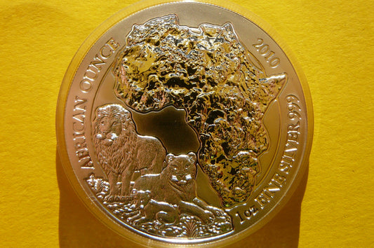 50 MIRONGO RWANDA 2010 LEW SREBRO 999 UNCJA RZADKA