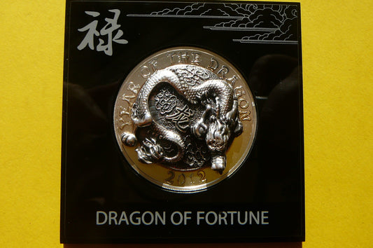 DRAGON RWANDA 2012 ROK SMOK RZADKA 3D AgAu REDGOLD