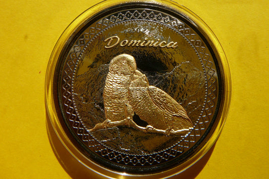 2$ KARAIBY 2021 DOMINICA PAPUGA Ag/Au Oz RUTHEN