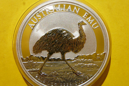 1$ AUSTRALIA 2018 - STRUŚ EMU SREBRO 999 Oz +ETUI