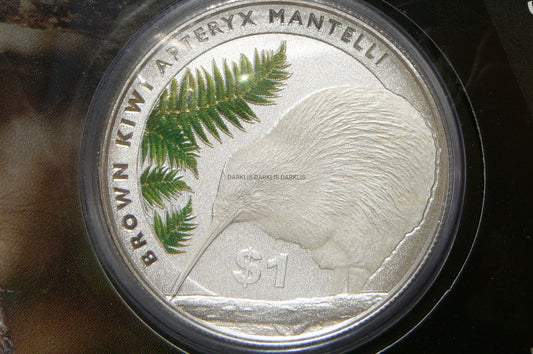 1$ NOWA ZELANDIA 2015 PTAK KIWI SREBRO 999 UNCJA