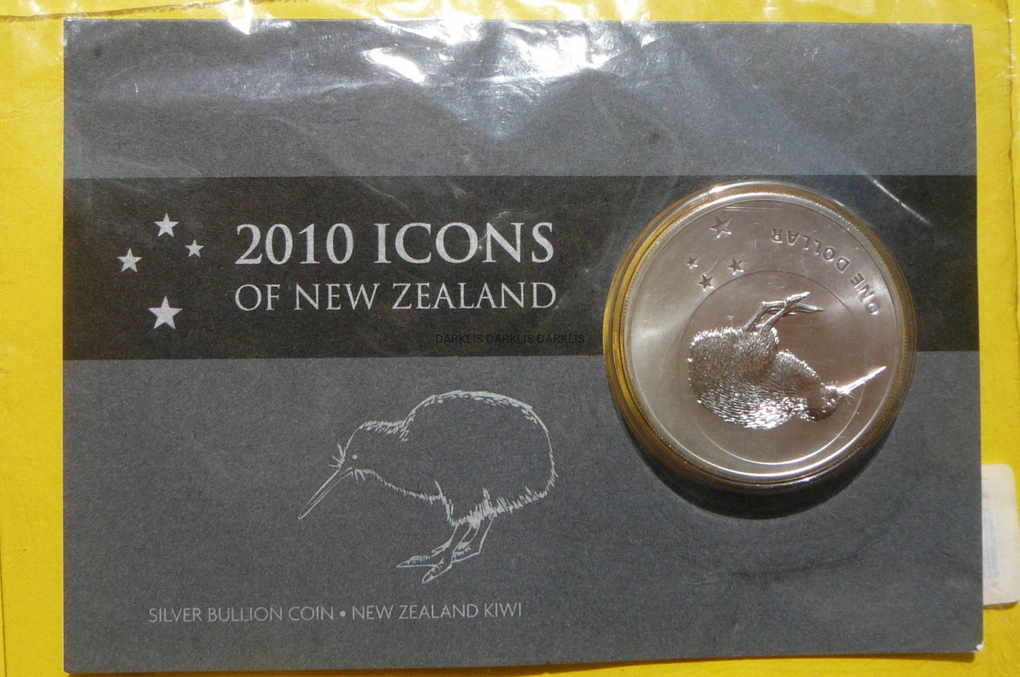 1$ NOWA ZELANDIA 2010 KIWI SREBRO 999 UNCJA LIMIT