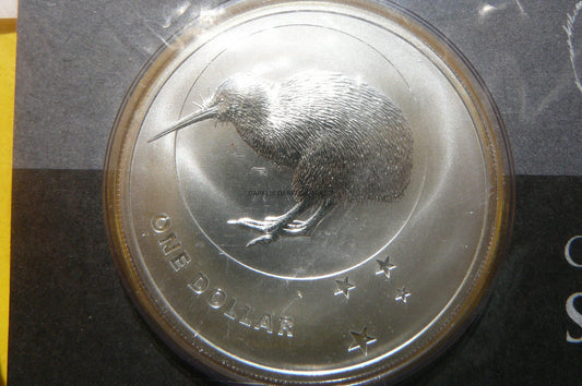 1$ NOWA ZELANDIA 2010 KIWI SREBRO 999 UNCJA LIMIT